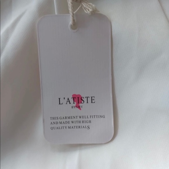 White Wide Leg Trousers - Picture 4 of 5